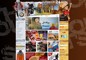Screenshot der Shop-Webseite von OutdoorSports24