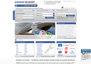 Screenshot der Shop-Webseite von autoteile-direkt24.de