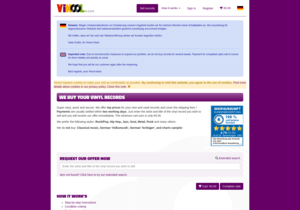 Screenshot der Shop-Webseite von Vinool