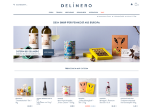 Screenshot der Shop-Webseite von Delinero.de