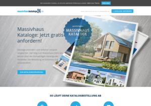 Screenshot der Shop-Webseite von Massivhauskataloge24.de