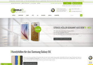 Screenshot der Shop-Webseite von mobileparadise.de