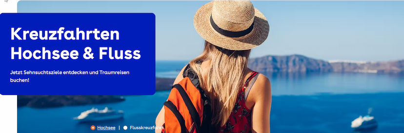 Screenshot der Shop-Webseite von seereisen.de