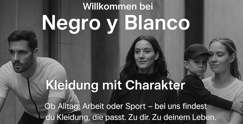 Screenshot der Shop-Webseite von negro y blanco