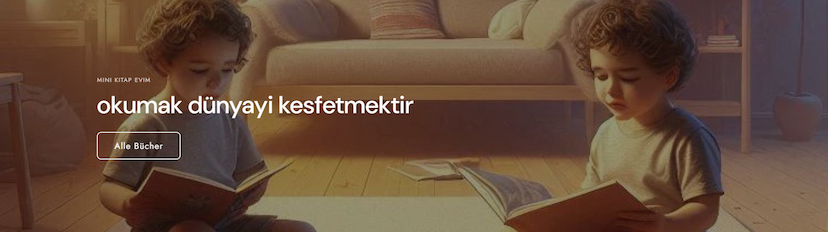 Screenshot der Shop-Webseite von mini Kitap Evim