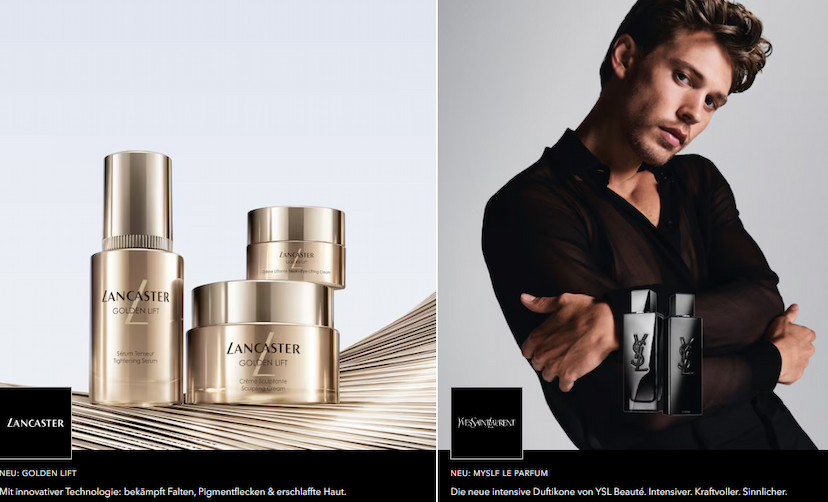 Screenshot der Shop-Webseite von Douglas.de