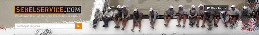 Screenshot der Shop-Webseite von SEGELSERVICE.COM