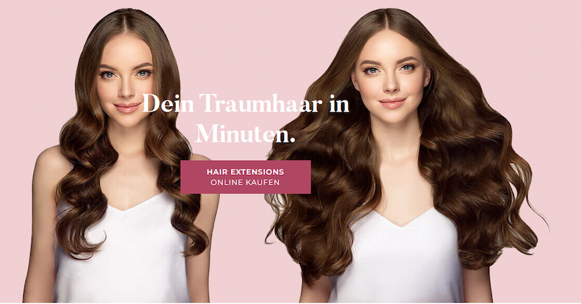 Screenshot der Shop-Webseite von Elegance-Hair