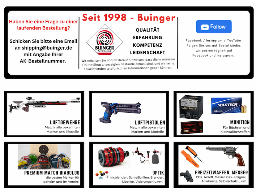 Screenshot der Shop-Webseite von buinger