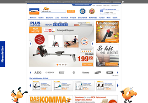 Screenshot der Shop-Webseite von Plus Online Shop