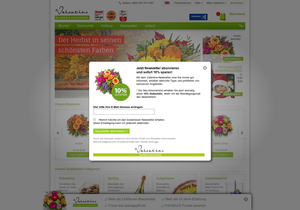 Screenshot der Shop-Webseite von valentins.de