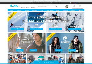 Screenshot der Shop-Webseite von Planet Sports