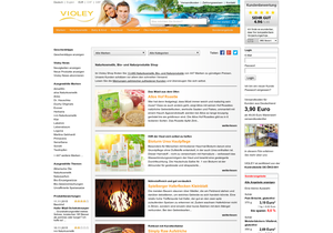 Screenshot der Shop-Webseite von Violey