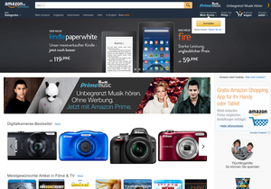 Screenshot der Shop-Webseite von Amazon.de
