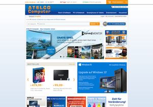 Screenshot der Shop-Webseite von ATELCO Computer