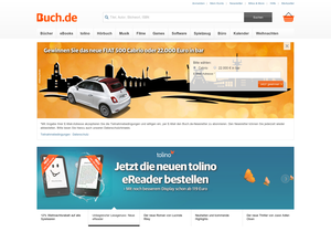 Screenshot der Shop-Webseite von buch.de