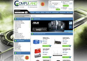 Screenshot der Shop-Webseite von Compuland