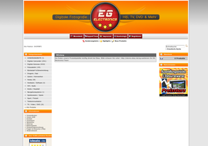 Screenshot der Shop-Webseite von EG-Electronics