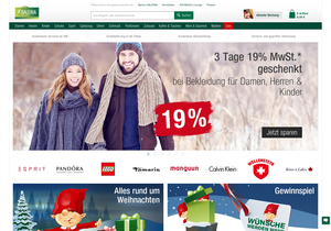 Screenshot der Shop-Webseite von Galeria-Kaufhof.de