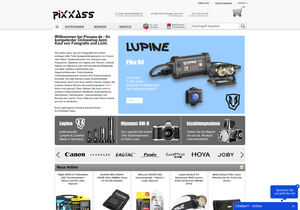 Screenshot der Shop-Webseite von PIXXASS