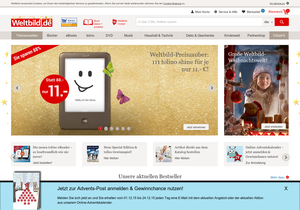 Screenshot der Shop-Webseite von weltbild.de