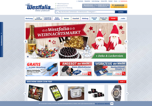 Screenshot der Shop-Webseite von Westfalia Werkzeugcompany