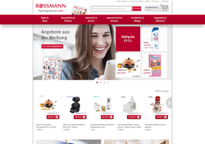 Screenshot der Shop-Webseite von rossmann-online.de
