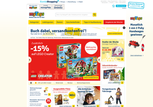 Screenshot der Shop-Webseite von myToys.de