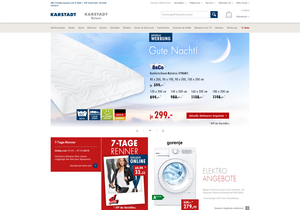 Screenshot der Shop-Webseite von Karstadt.de
