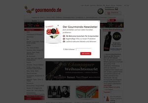 Screenshot der Shop-Webseite von Gourmondo.de