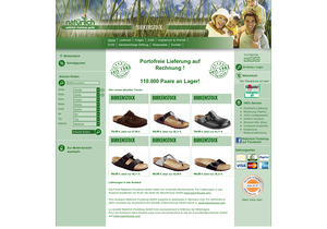Screenshot der Shop-Webseite von Natürlich Footshop GmbH