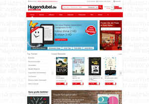 Screenshot der Shop-Webseite von Hugendubel