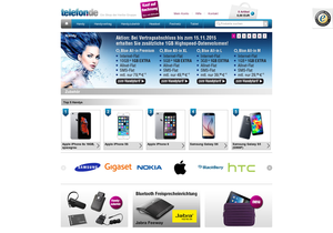 Screenshot der Shop-Webseite von telefon.de