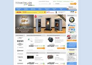 Screenshot der Shop-Webseite von hitseller.de