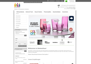 Screenshot der Shop-Webseite von Dekokaufhaus