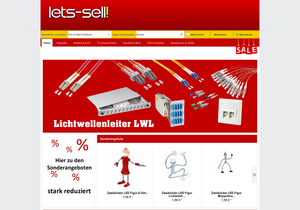 Screenshot der Shop-Webseite von lets-sell!