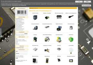Screenshot der Shop-Webseite von Industry-Electronics