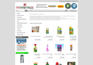 Screenshot der Shop-Webseite von Dünger-Shop
