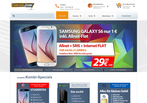 Screenshot der Shop-Webseite von handybar.de