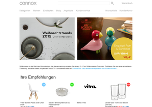 Screenshot der Shop-Webseite von connox.de