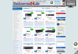 Screenshot der Shop-Webseite von SATBOERSE24.de