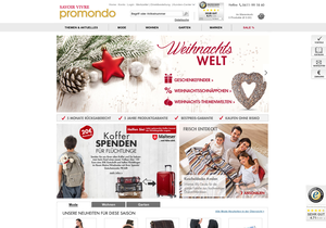 Screenshot der Shop-Webseite von Promondo.de - SAVOIR VIVRE