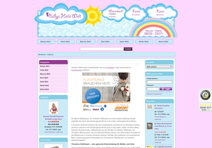 Screenshot der Shop-Webseite von Babys-Heile-Welt