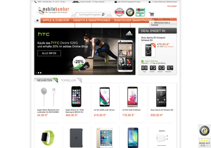 Screenshot der Shop-Webseite von mobilebomber