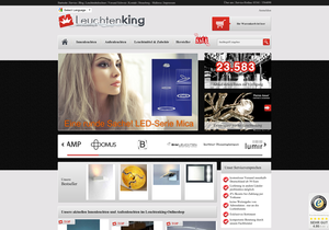 Screenshot der Shop-Webseite von Leuchtenking.de