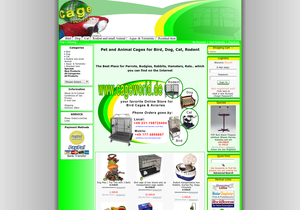 Screenshot der Shop-Webseite von CageWorld Zoohandlung Volieren & Käfige