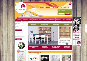 Screenshot der Shop-Webseite von lounge-zone