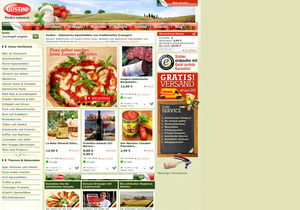 Screenshot der Shop-Webseite von Gustini - Passione italiana