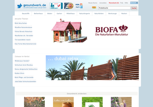 Screenshot der Shop-Webseite von gesundwerk GmbH