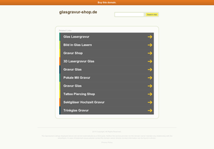 Screenshot der Shop-Webseite von Glasgravur Shop